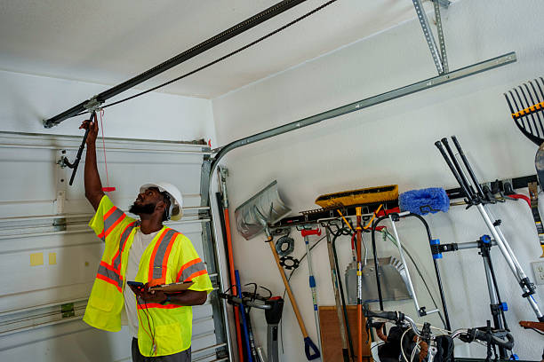 Professional Garage Door Panel Replacement technician working in Forestdale, MA